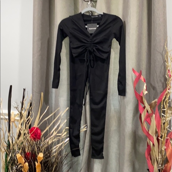 RIB KNIT CROP & LEGGINGS SET SZ4 - Picture 4 of 8